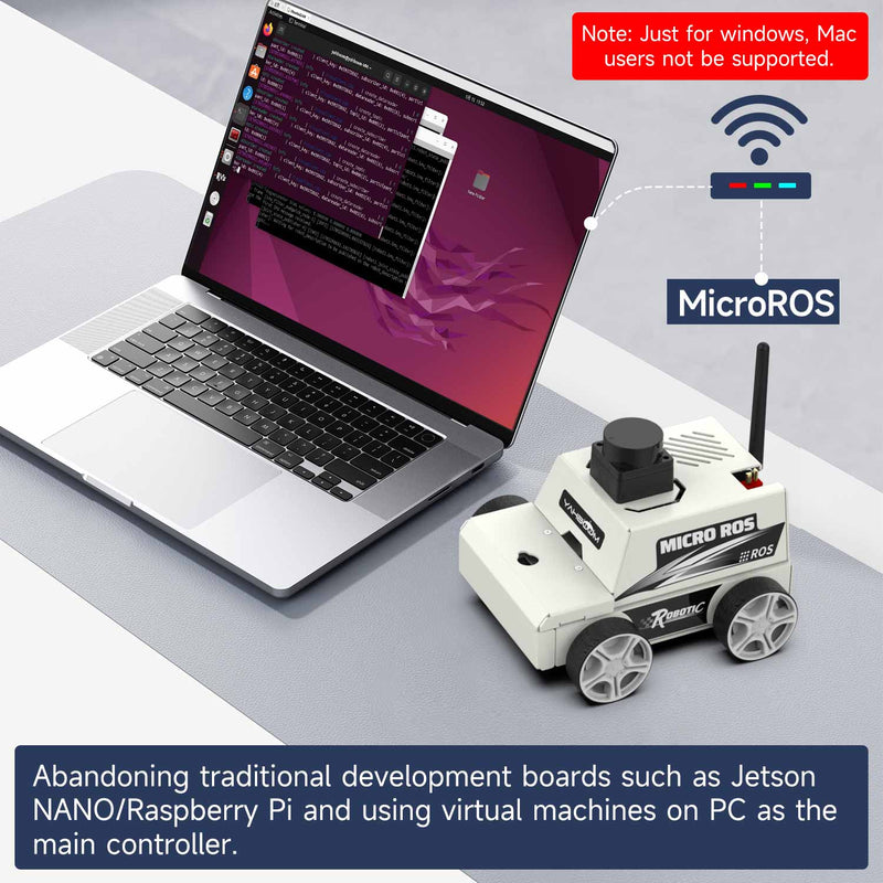 ESP32 MicroROS Robot Car Virtual Machine as controller(MAC Not Support)
