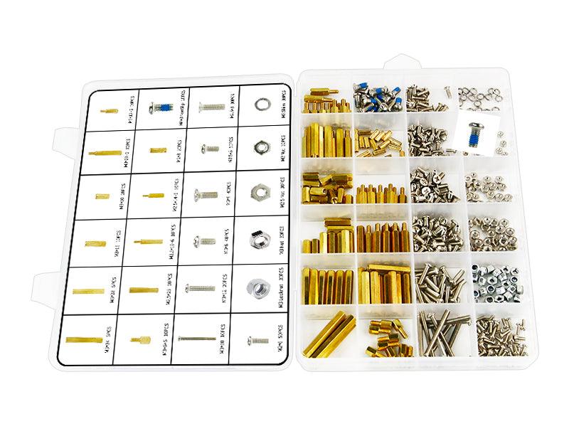 Yahboom 532PCS M3 M2.5 M2 Brass Hex Spacer Copper pillar Screws Nuts and washers Assortment Set Kit - Yahboom