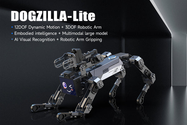 【Unboxing and Reviewing】--- 15DOF AI Large Model Bionic Robot Dog(DOGZILLA-Lite)