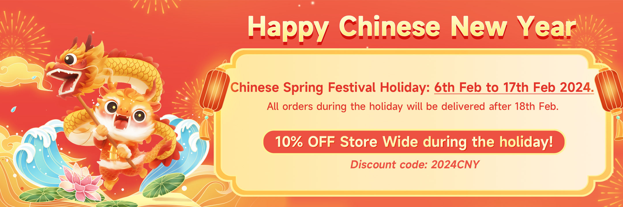 2024 Chinese New Year Holiday Notice