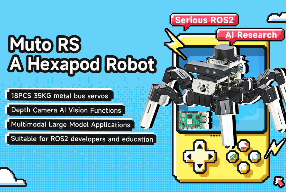 18DOF Muto RS: A ROS2 AI Large Model Hexapod Robot Built for Advanced Robotics Research