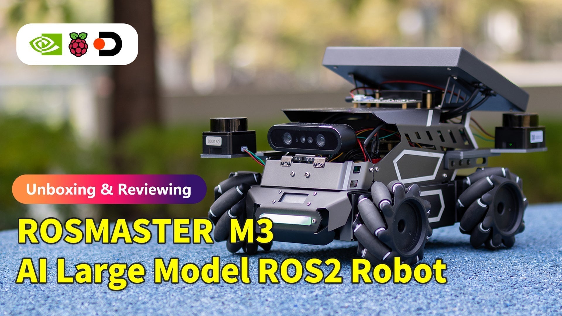 【Unboxing and Reviewing】--- ROSMASTER M3 AI Large Model ROS2 Robot with Mecanum Wheel