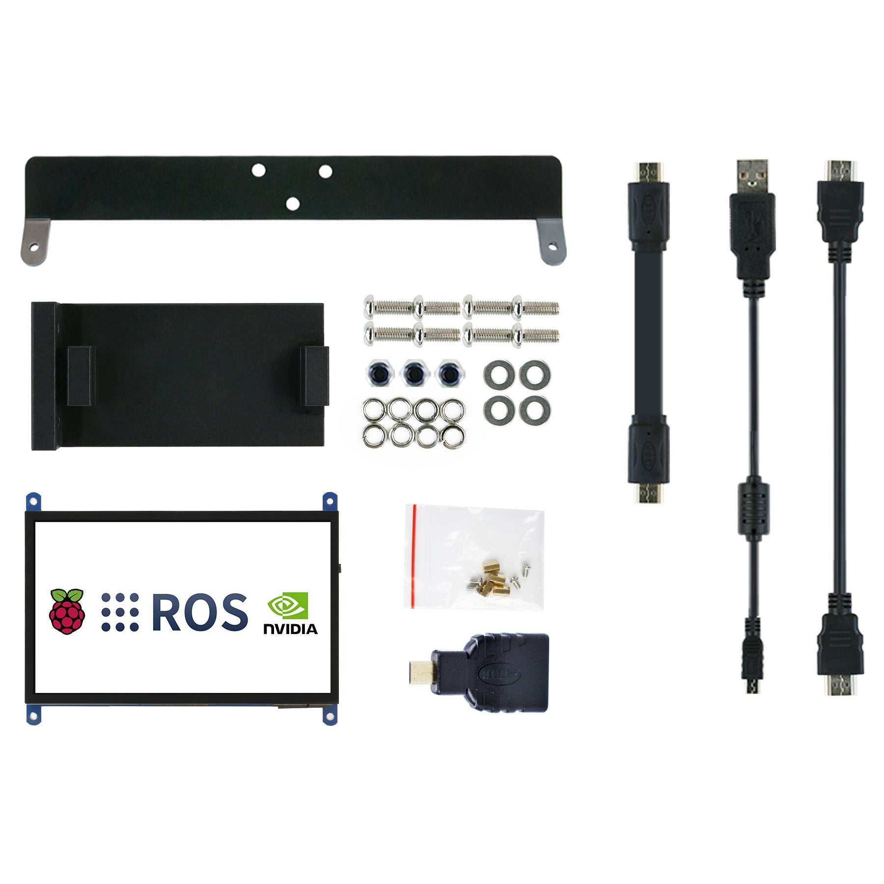 7 inch display screen metal bracket stand for ROS robot