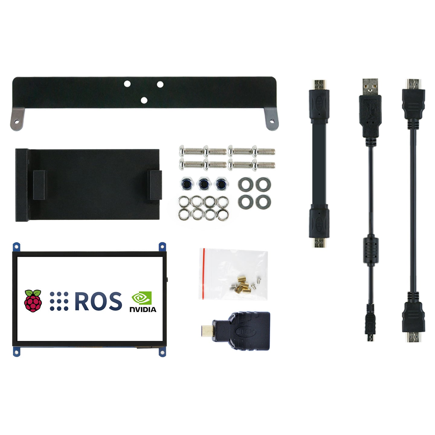 7 inch display screen metal bracket stand for ROS robot