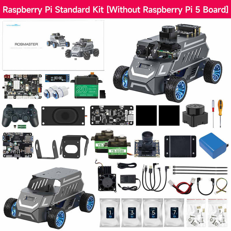 ROSMASTER A1 AI Large Model ROS2 Robot with Ackerman steering chassis