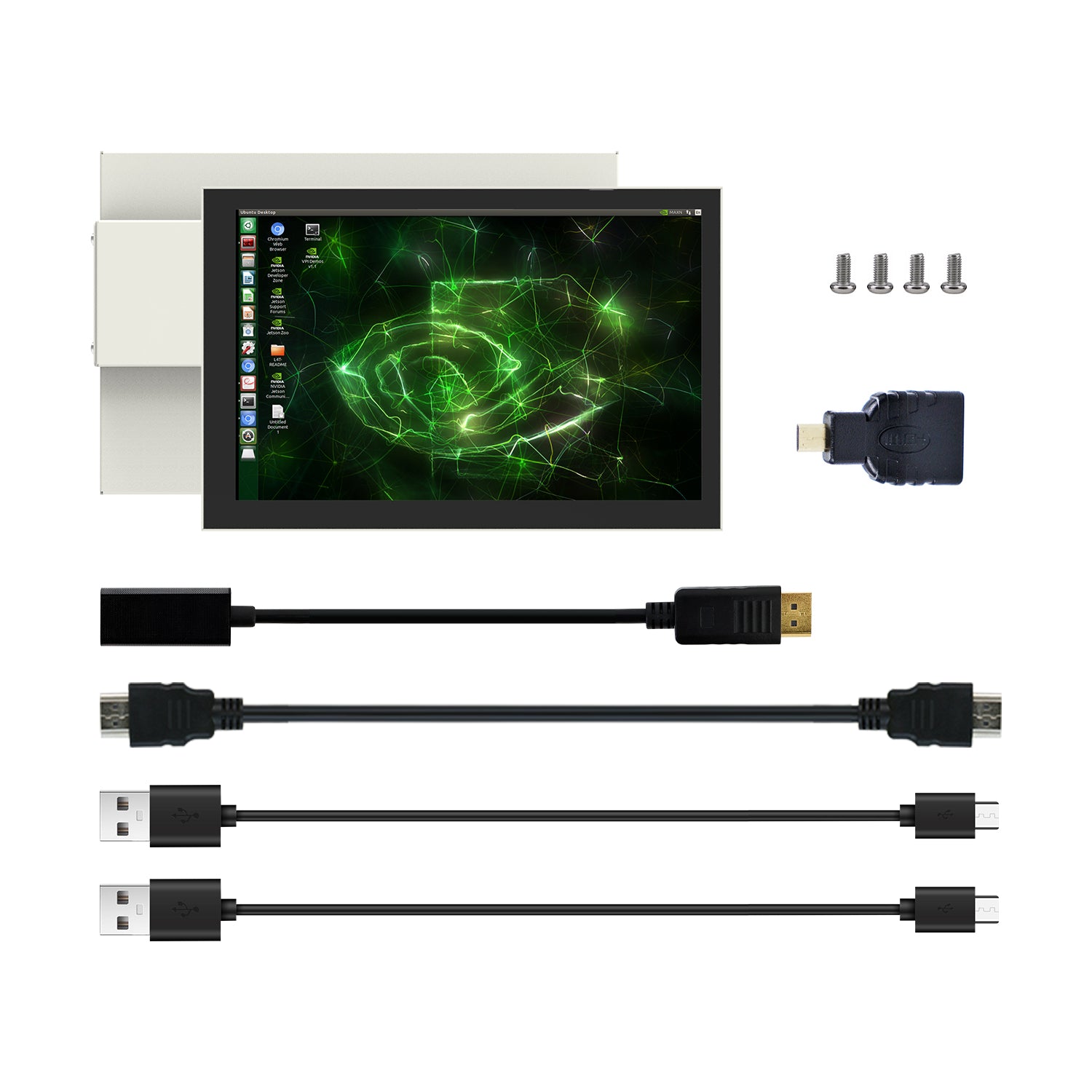 10.1-inch capacitive touch screen with metal case bracket