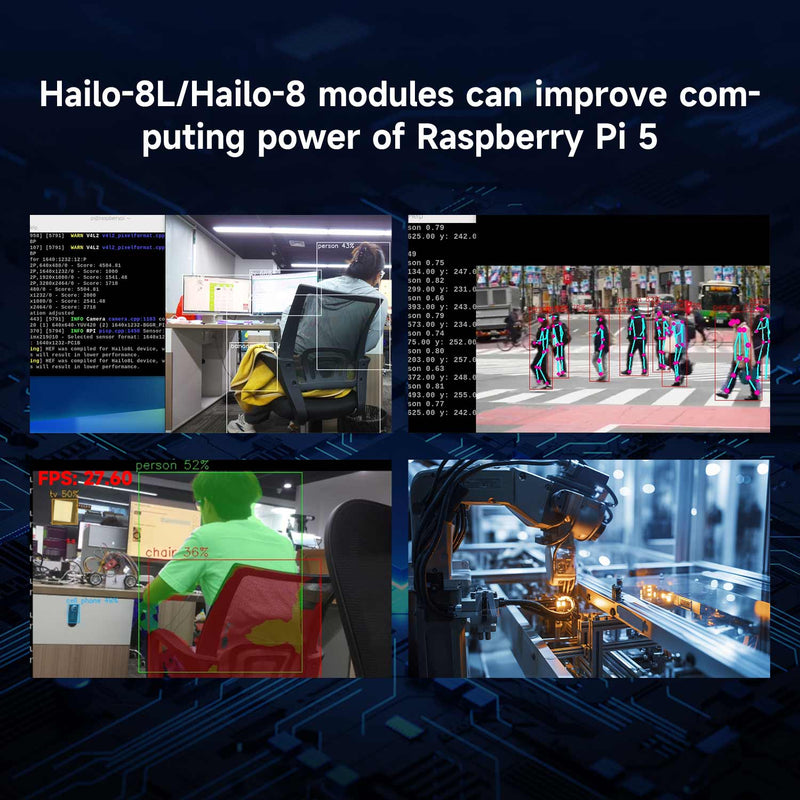 Hailo 8/8L AI acceleration module for Raspberry Pi 5