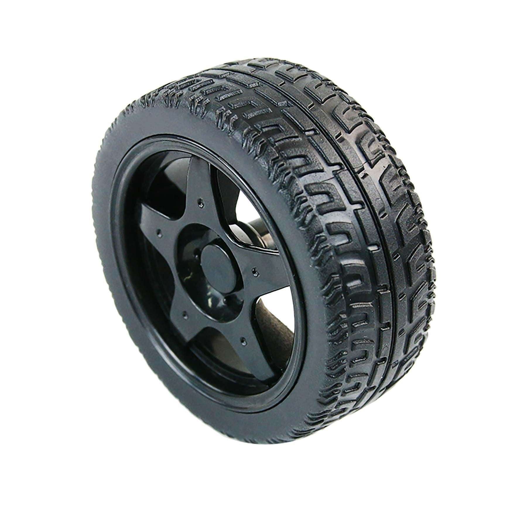 Yahboom 65mm Rubber Wheel Tire Compatible with TT Motor for Smart Car - Yahboom