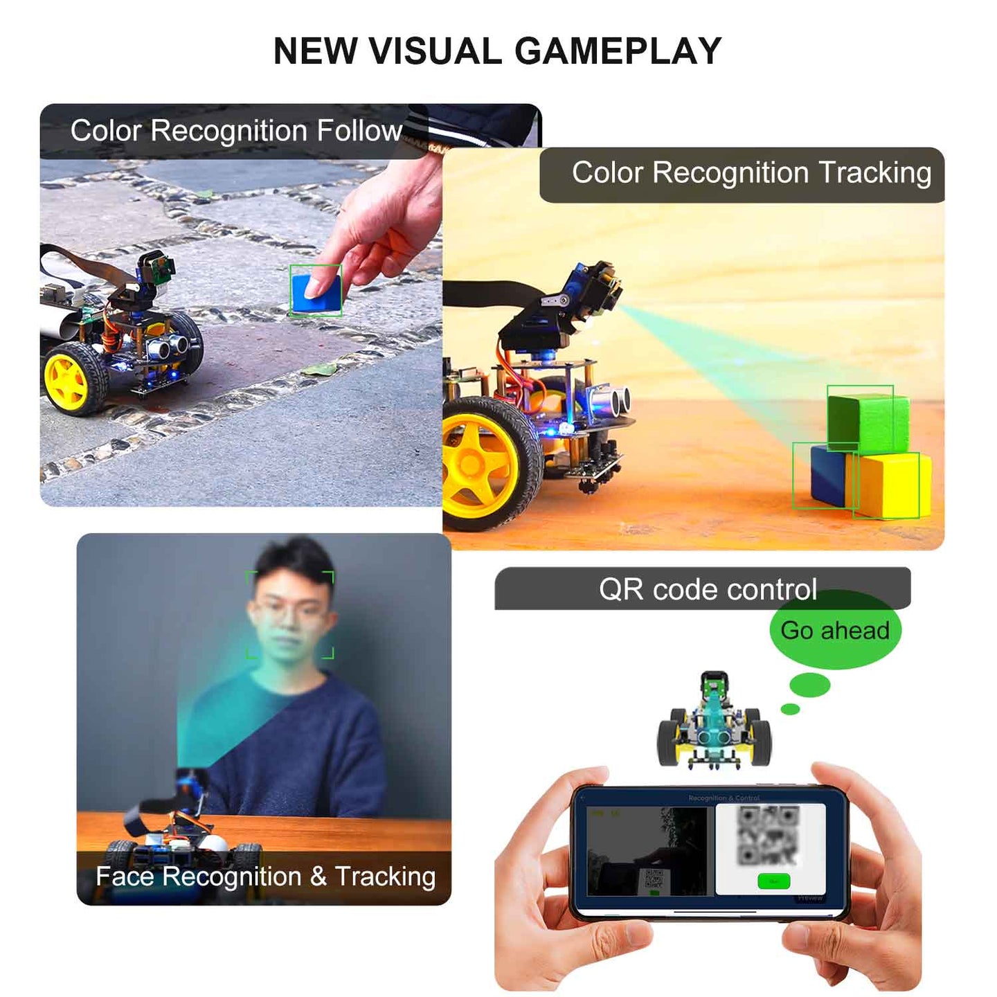 Voiture robotisée Raspbot AI Vision avec caméra FPV pour RPi5
