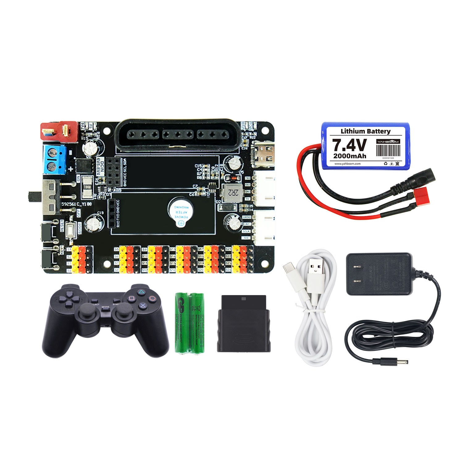 Carte de débogage de contrôle servo PWM double 24 canaux Yahboom pour la robotique intelligente DIY