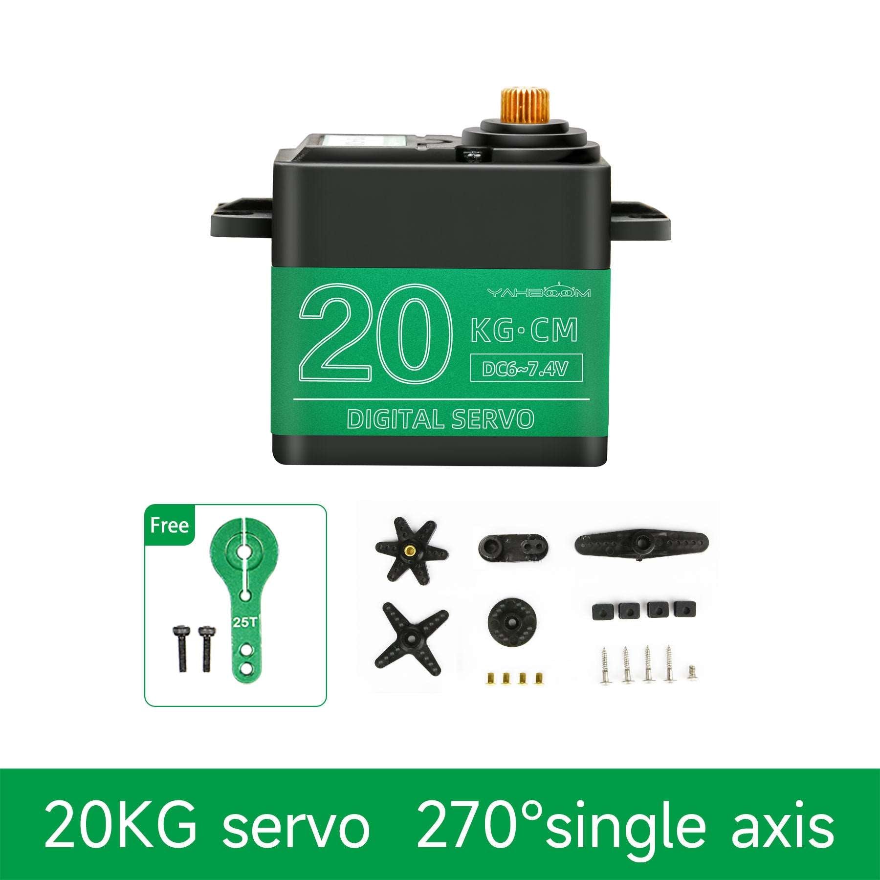 Yahboom 15KG/20KG/25KG Metal Digital Servo with Metal Gears and Larger Torque