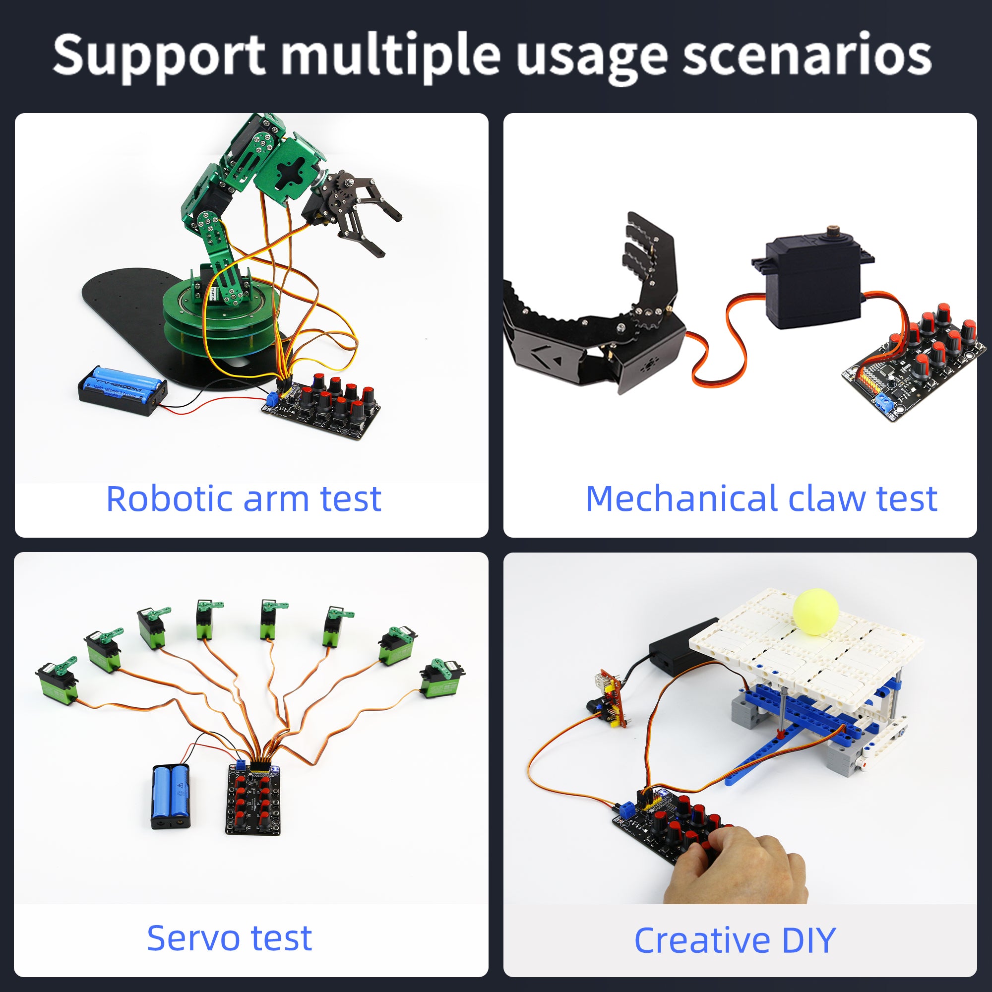 Carte de débogage de contrôle servo PWM à 8 canaux Yahboom pour la robotique intelligente DIY
