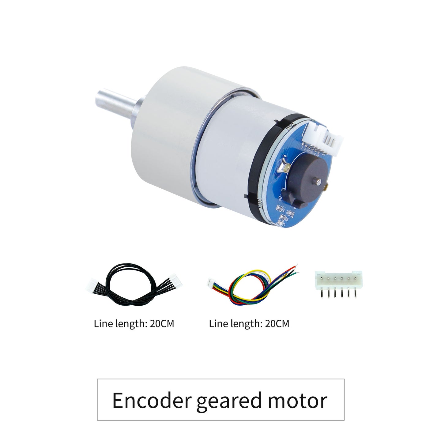 520 DC Gear Motor with Encoder 205RPM 333RPM 550RPM For Smart Car – Yahboom