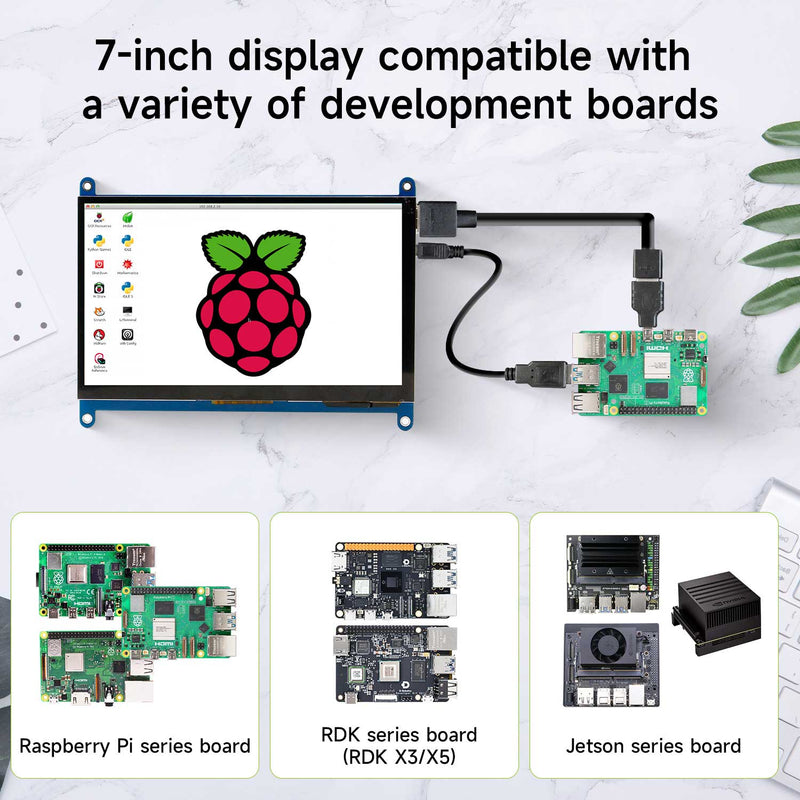 7 inch capacitive touch screen for Raspberry Pi/Jetson NANO/RDK X3/RDK X5
