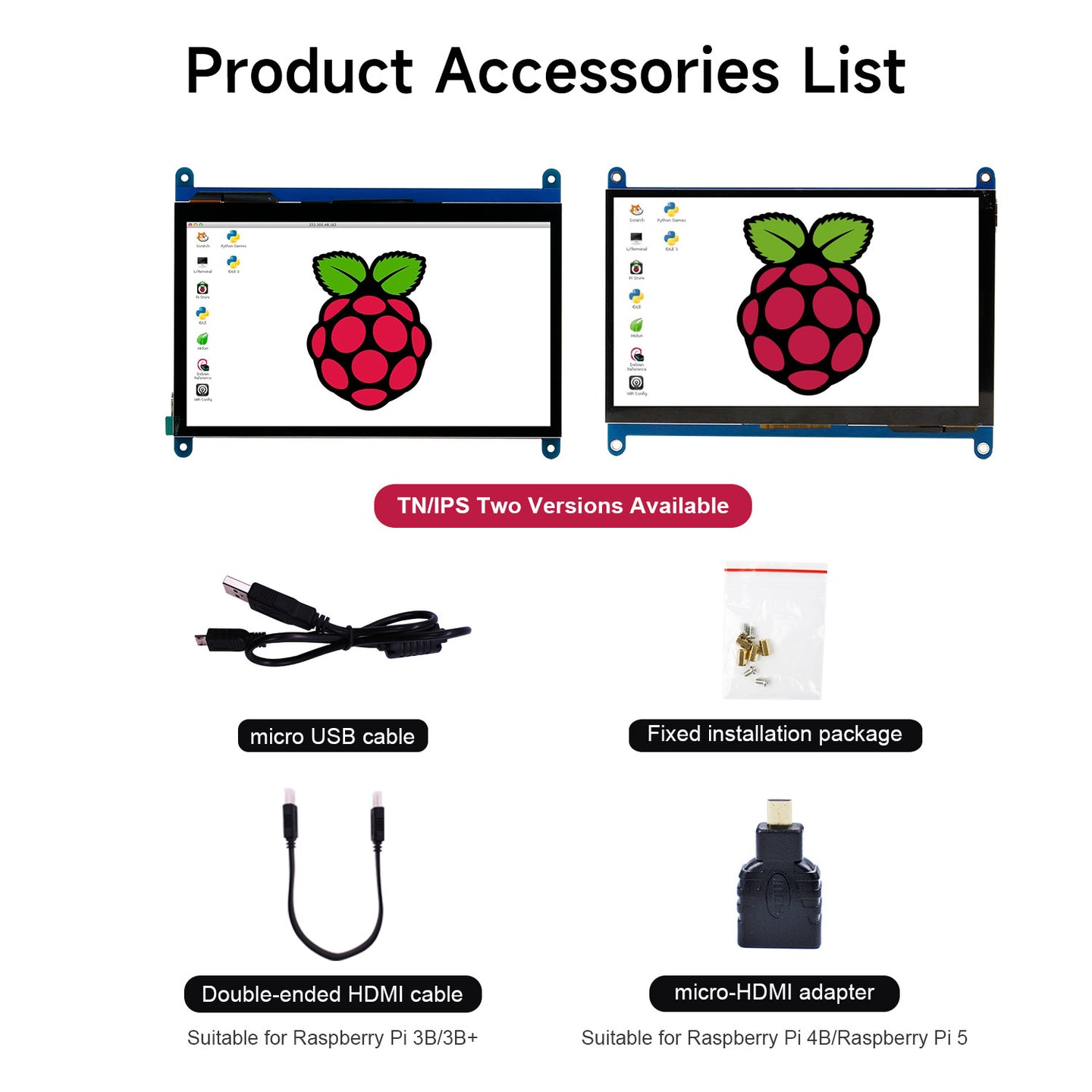 7 inch capacitive touch screen for Raspberry Pi/Jetson NANO/RDK X3/RDK X5