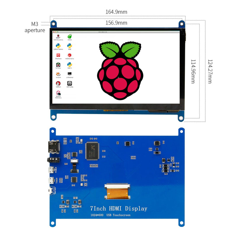 7 inch capacitive touch screen for Raspberry Pi/Jetson NANO/RDK series