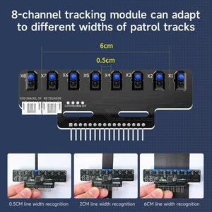 Yahboom 8 channel infrared tracking sensor module