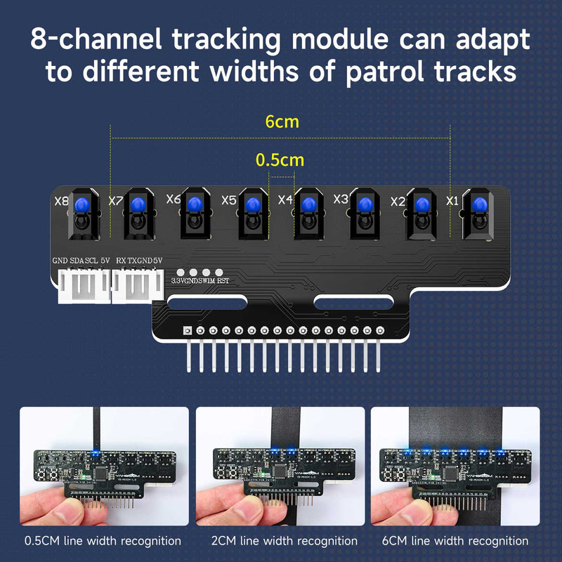 Yahboom 8 channel infrared tracking sensor module