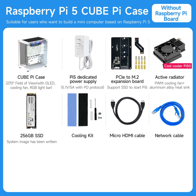 Raspberry Pi 5 board(Multiple kits with different accessories for choice)