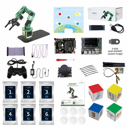 Yahboom DOFBOT AI Vision Robotic Arm with ROS Python programming for Jetson NANO 4GB(B01/SUB)