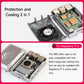 Carcasa ABS plateada para Raspberry Pi 5 con ventilador de refrigeración PWM