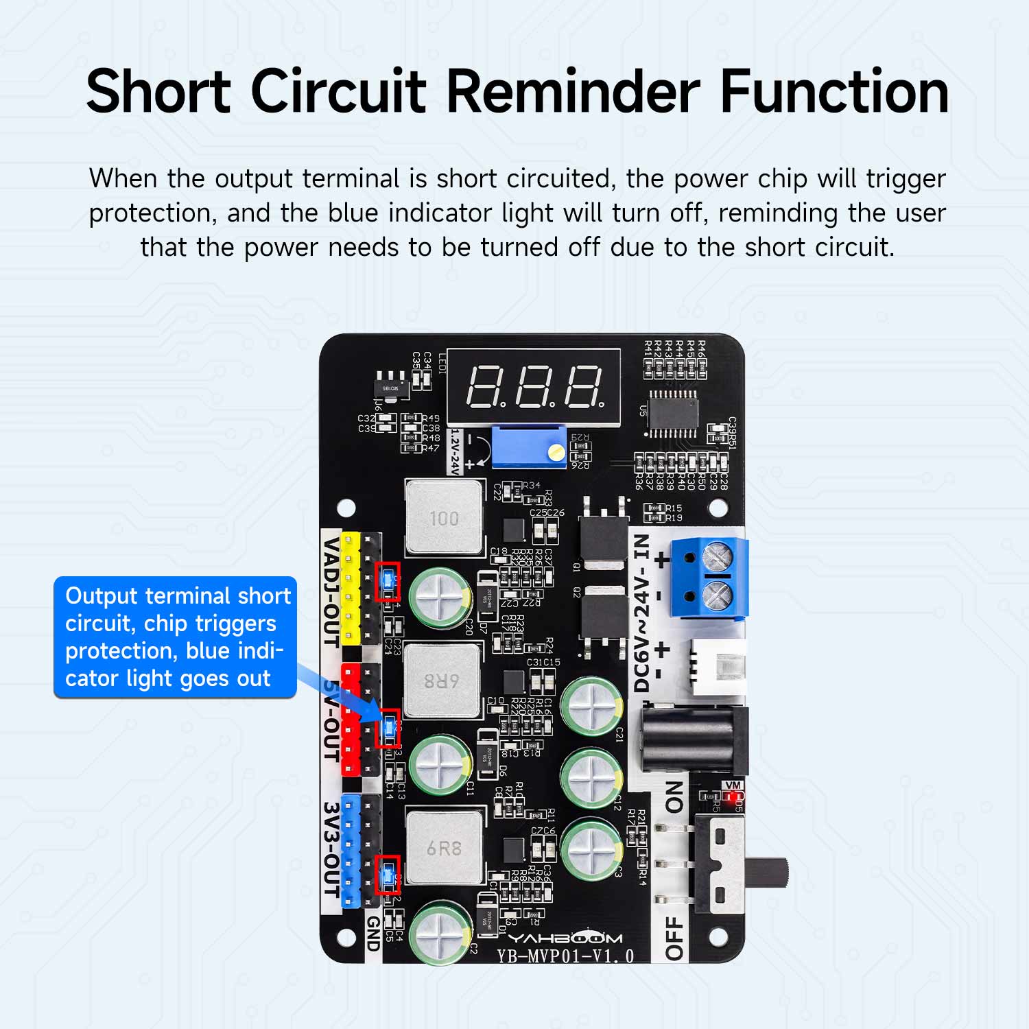 DC -DC 6V-24V to 1.2V-24V 5V 3.3V Adjustable voltage reduction and stabilization module