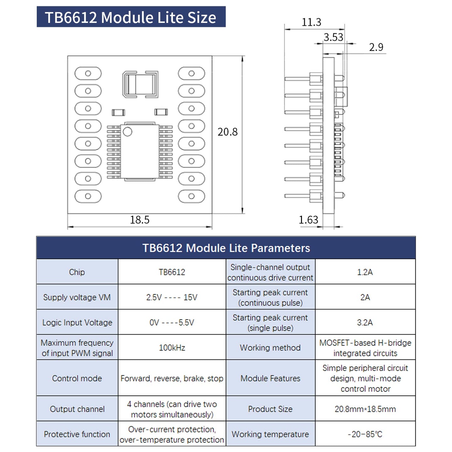 2-Channel Motor Drive Module(AT8236/TB6612FNG)