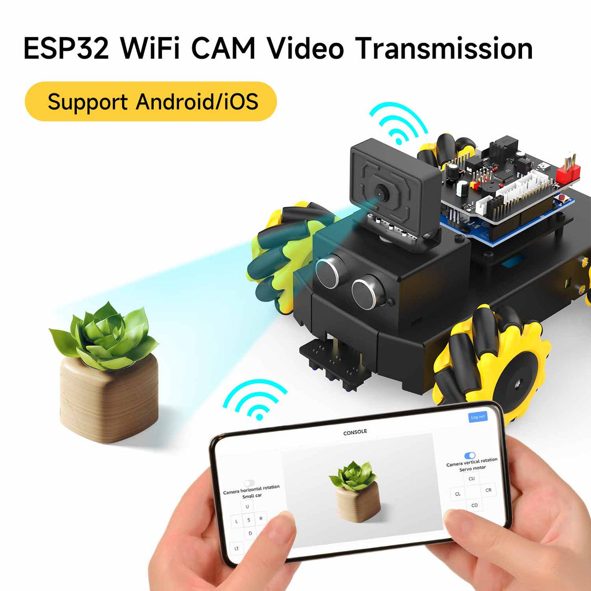 ROBOduino V2 スマートロボットカー Roboduino V2 AI Vision Car with ESP32 WiFi camera for Arduino UNO
