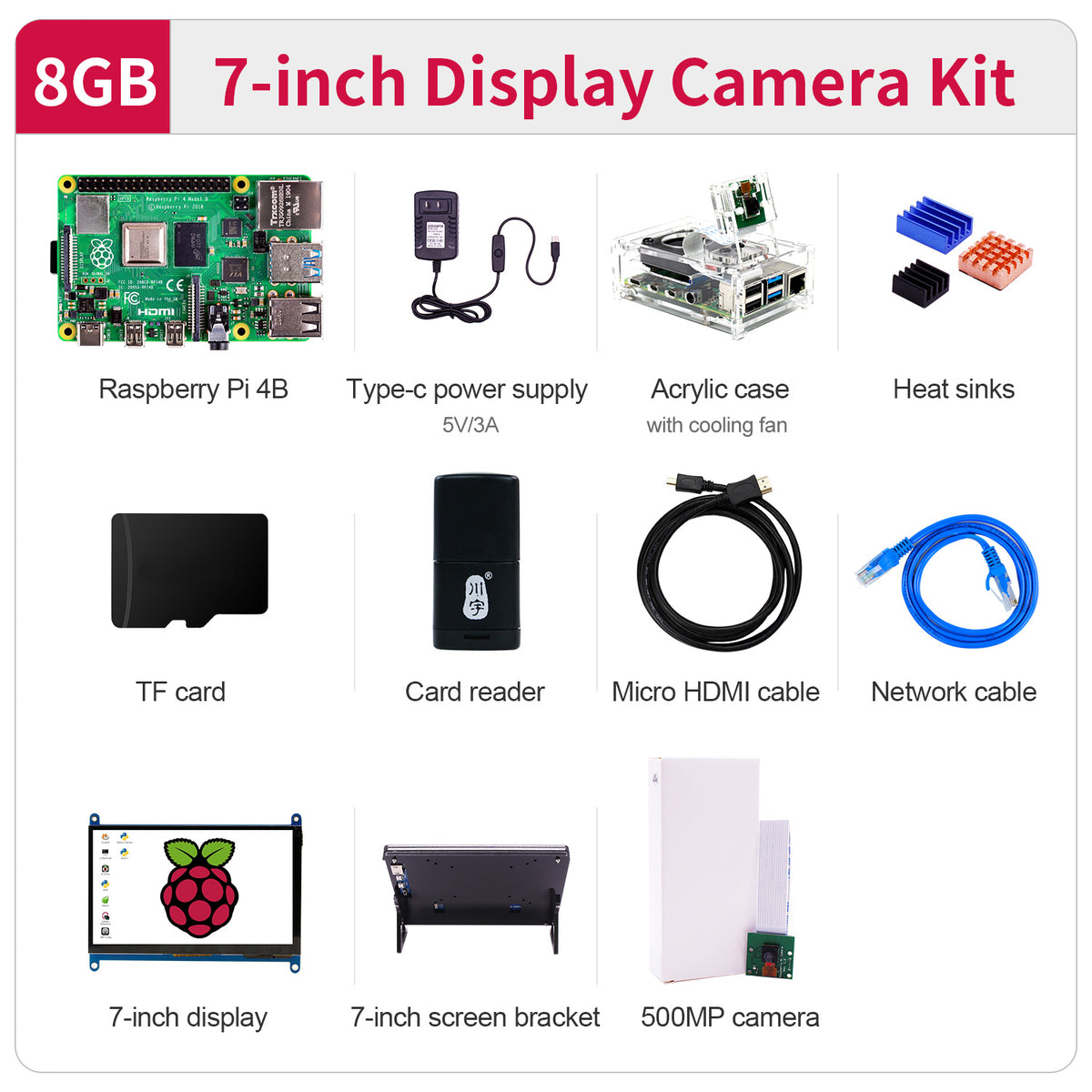 Raspberry Pi 4 Model B 2GB 4GB 8GB RAM Developer Kit And Accessories