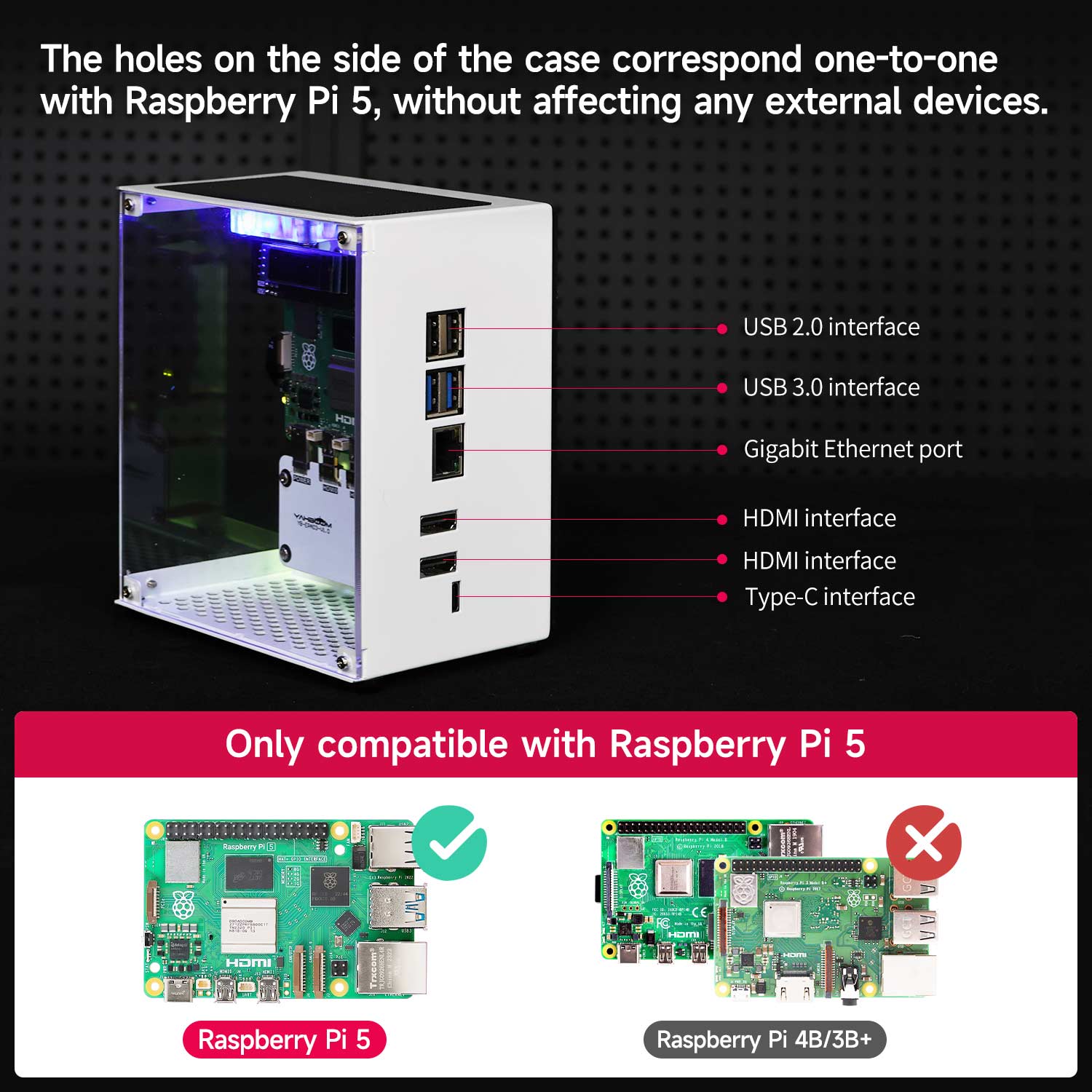 Étui de protection CUBE Pi pour Raspberry Pi 5