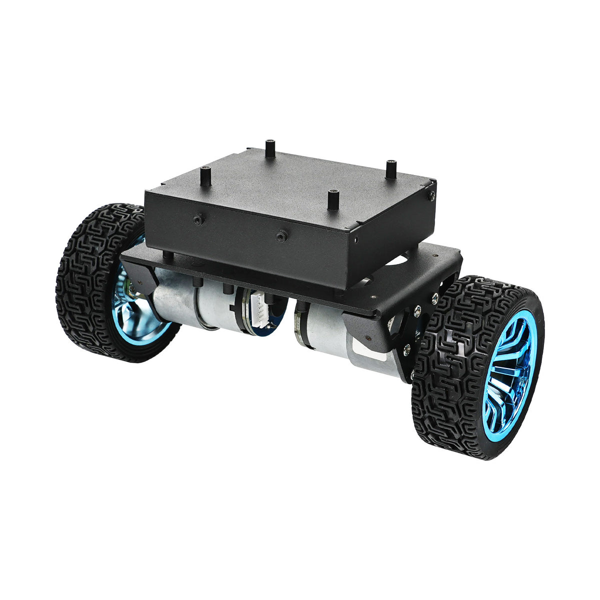 Car Base Robotics Self-balancing Robot Car Chassis Kit With 520 Motor Rubber Tire