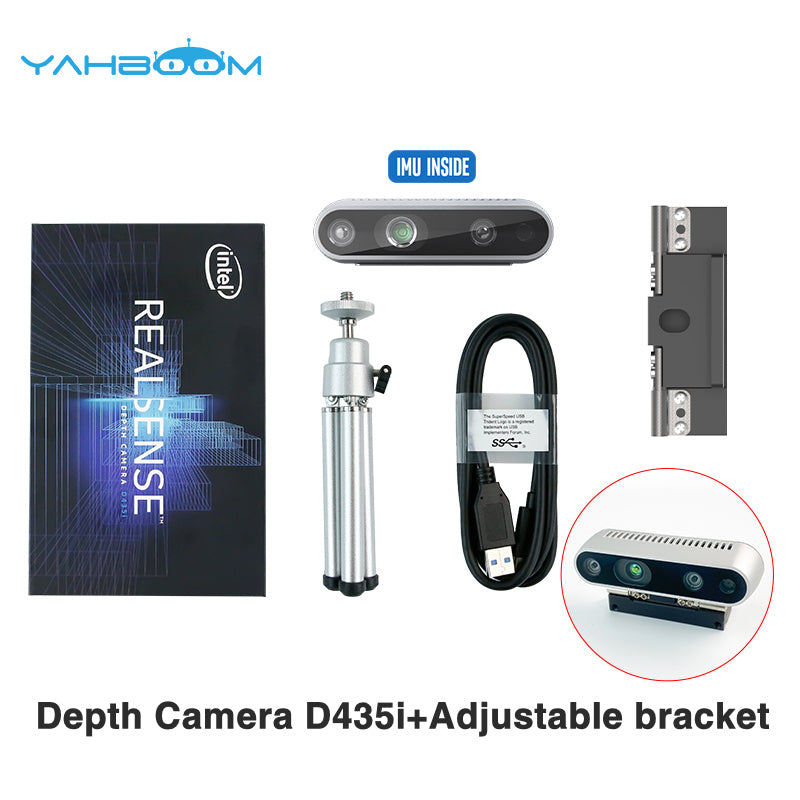 Intel RealSense Depth Camera D435i D455 D435 D415 (Version: Depth Camera D435i, Adjustable bracket: With)