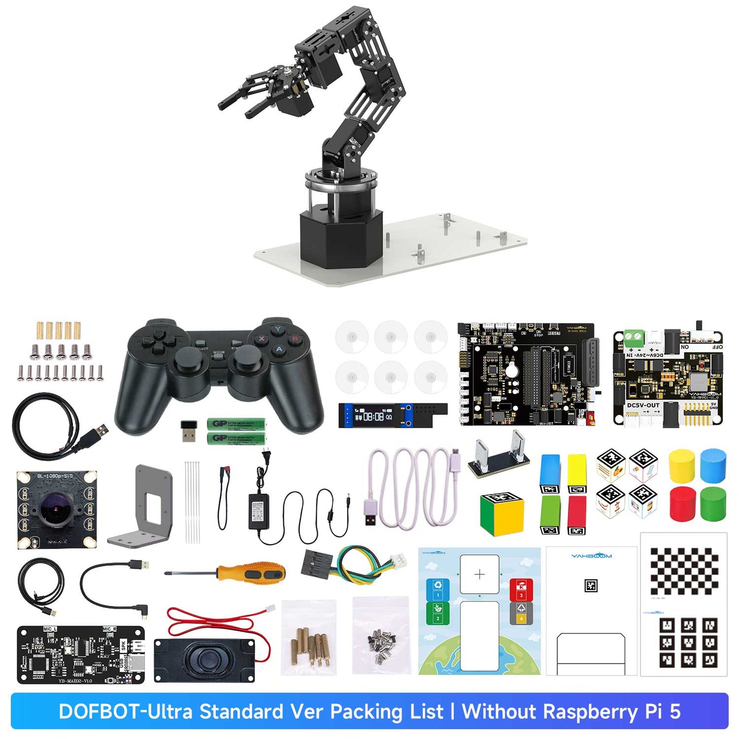 DOFBOT Ultra AI Large Language Model  3D Depth Vision Robotic Arm for RDK X5/RaspberryPi 5