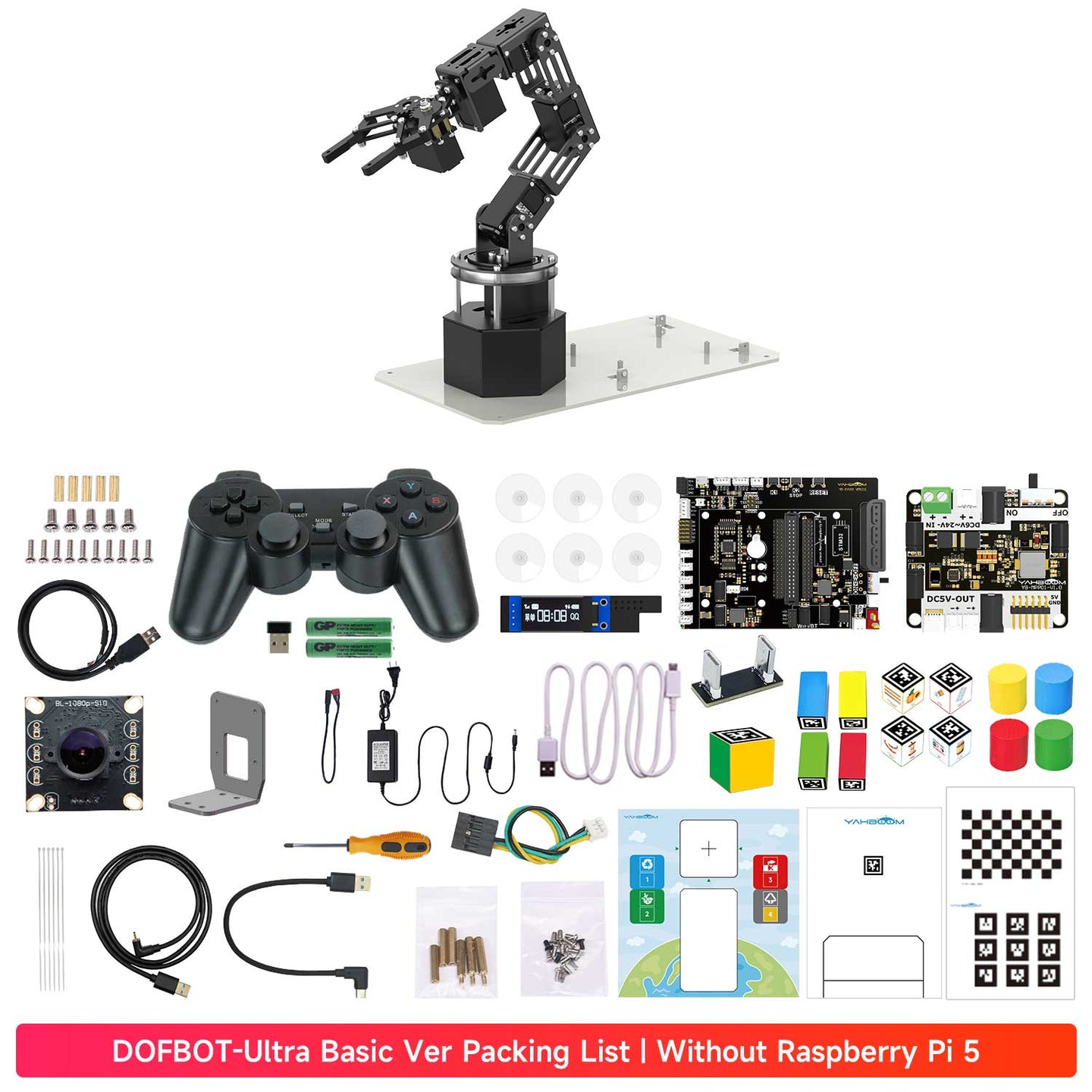 DOFBOT Ultra AI Large Language Model  3D Depth Vision Robotic Arm for RDK X5/RaspberryPi 5