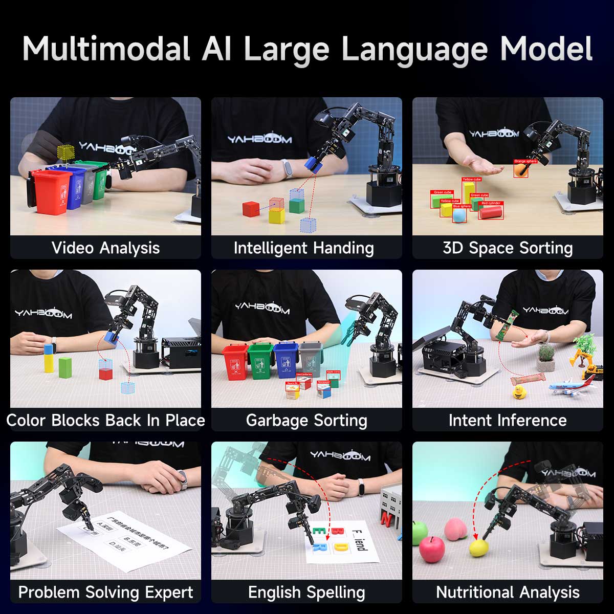 DOFBOT Ultra AI Large Language Model  3D Depth Vision Robotic Arm for RDK X5/RaspberryPi 5