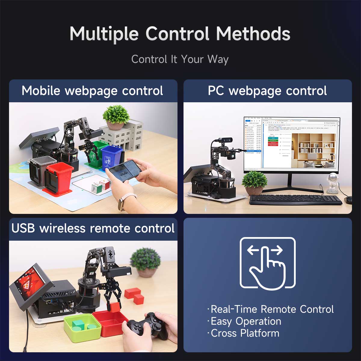 DOFBOT Ultra AI Large Language Model  3D Depth Vision Robotic Arm for RDK X5/RaspberryPi 5