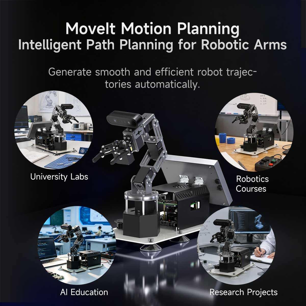 DOFBOT Ultra AI Large Language Model  3D Depth Vision Robotic Arm for RDK X5/RaspberryPi 5