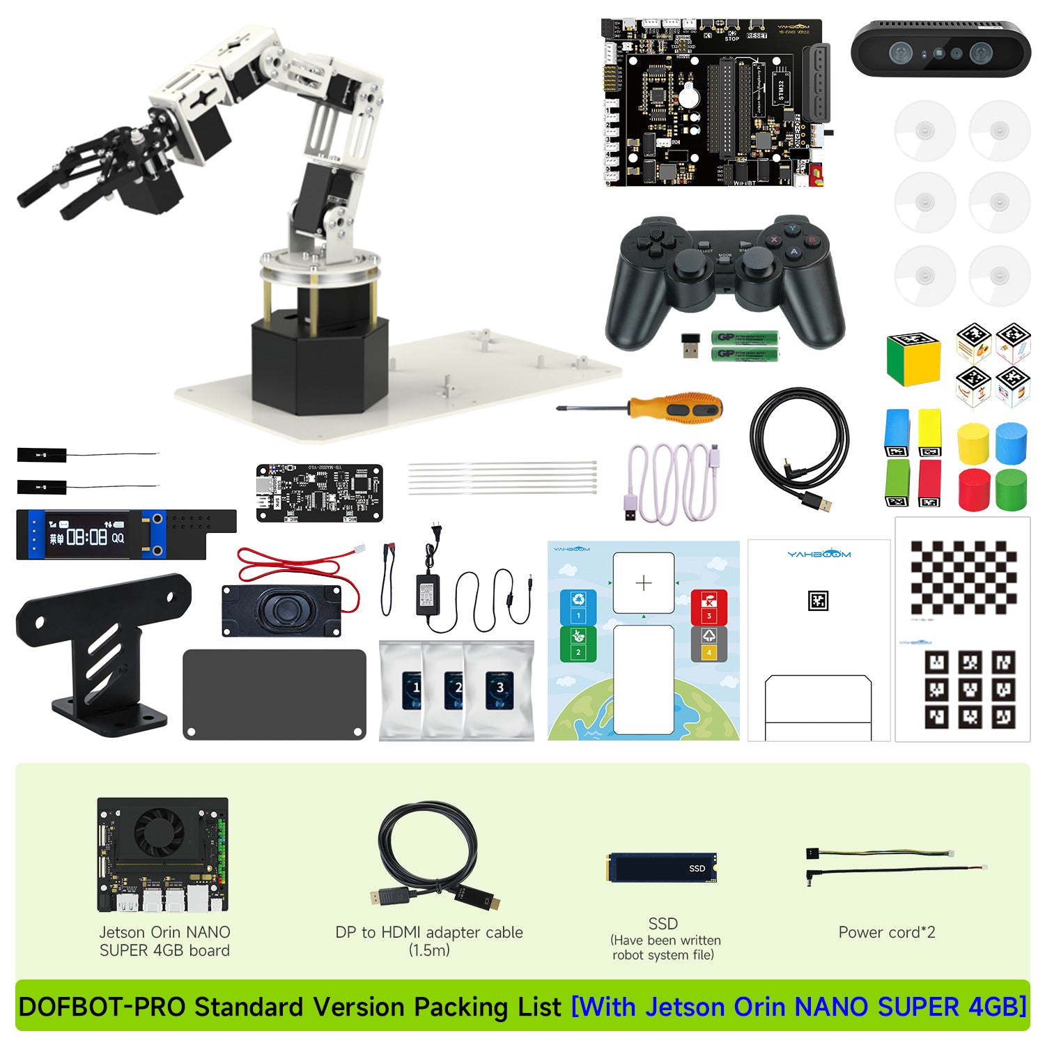 DOFBOT-PRO Standard Packing List