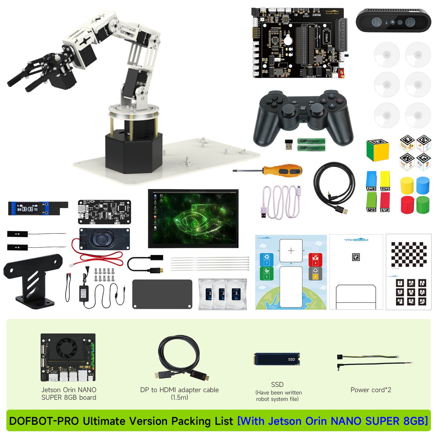 DOFBOT-PRO Ultimate Packing List