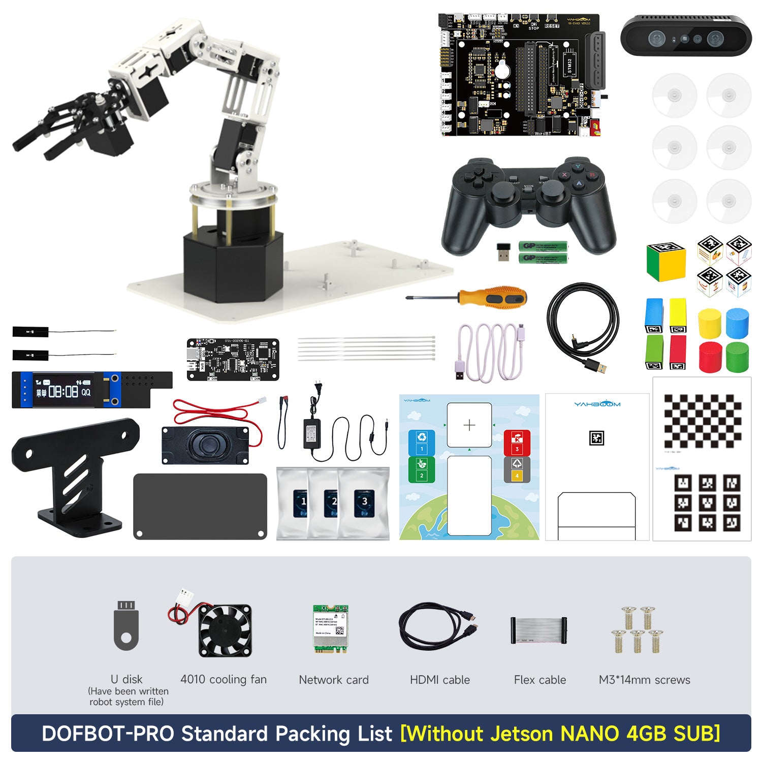 DOFBOT-PRO Standard Packing List