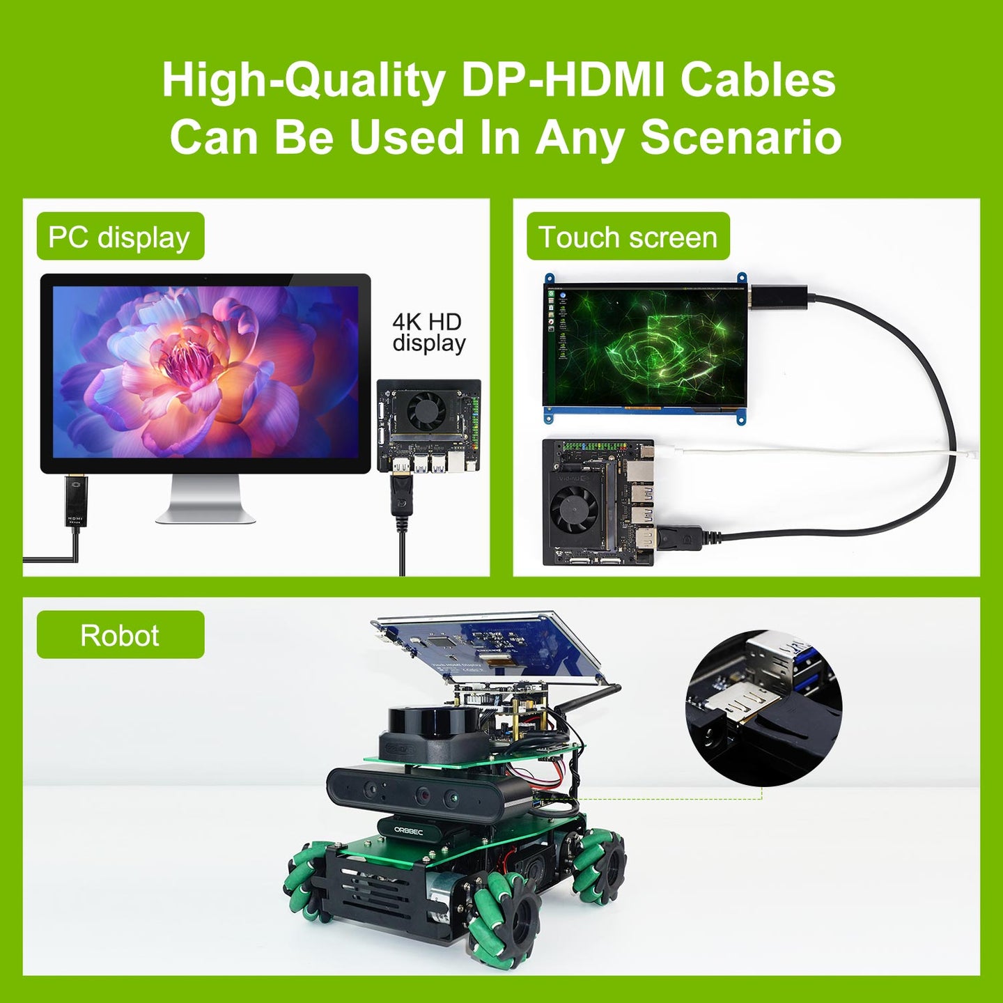 Cable DP a HDMI para la serie JETSON