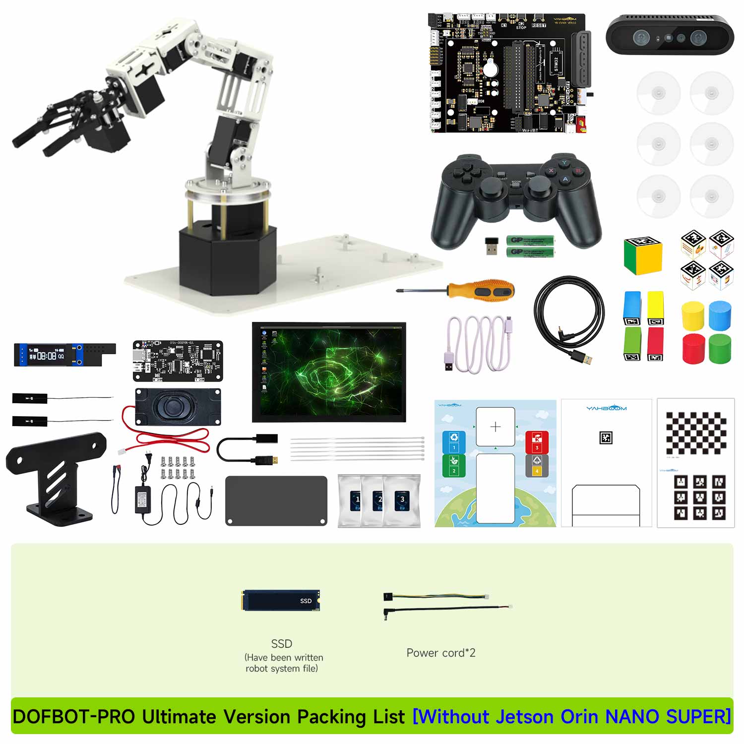 DOFBOT Pro AI Large Language Model  3D Depth Vision Robotic Arm for Jetson NANO 4GB/Orin NANO SUPE/Orin NX SUPER