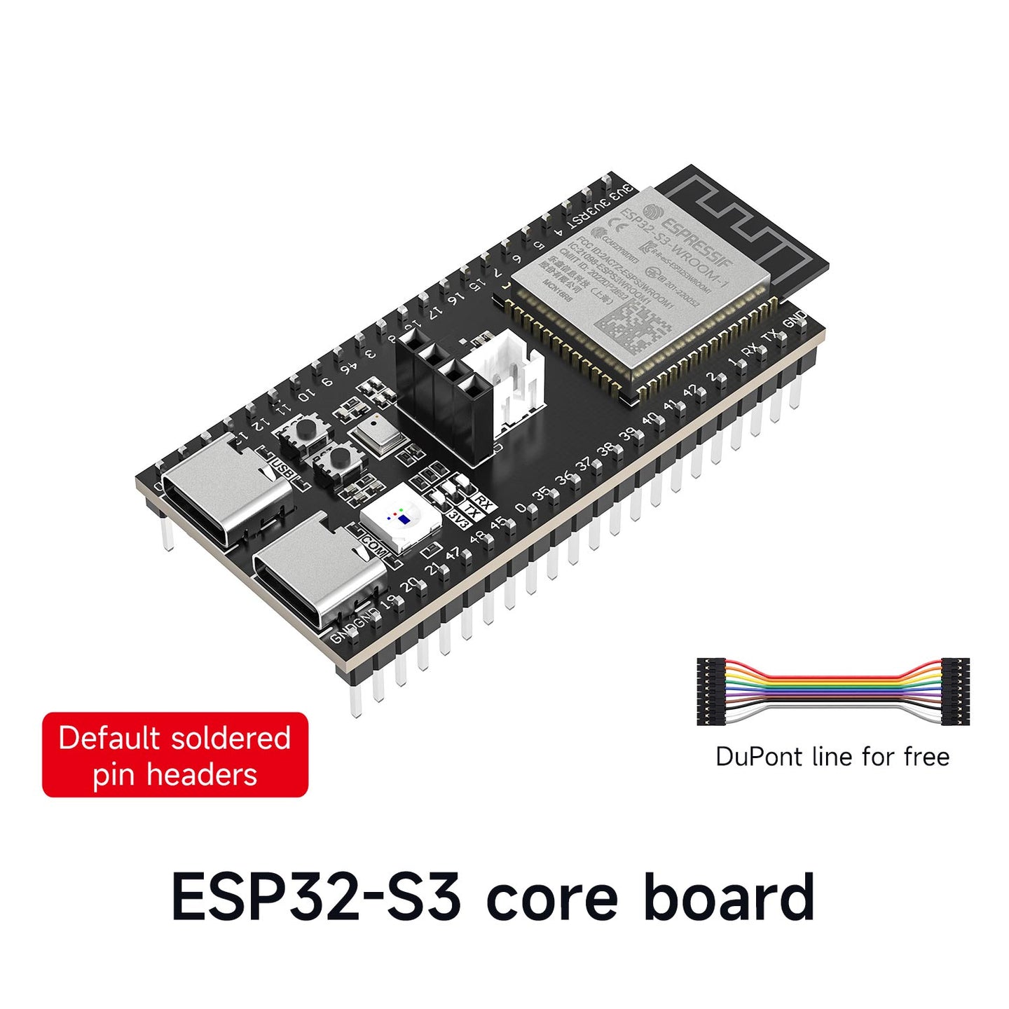 ESP32-S3 core board 16MB Flash 8MB PSRAM built-in 2.4GHz WiFi Bluetooth LE