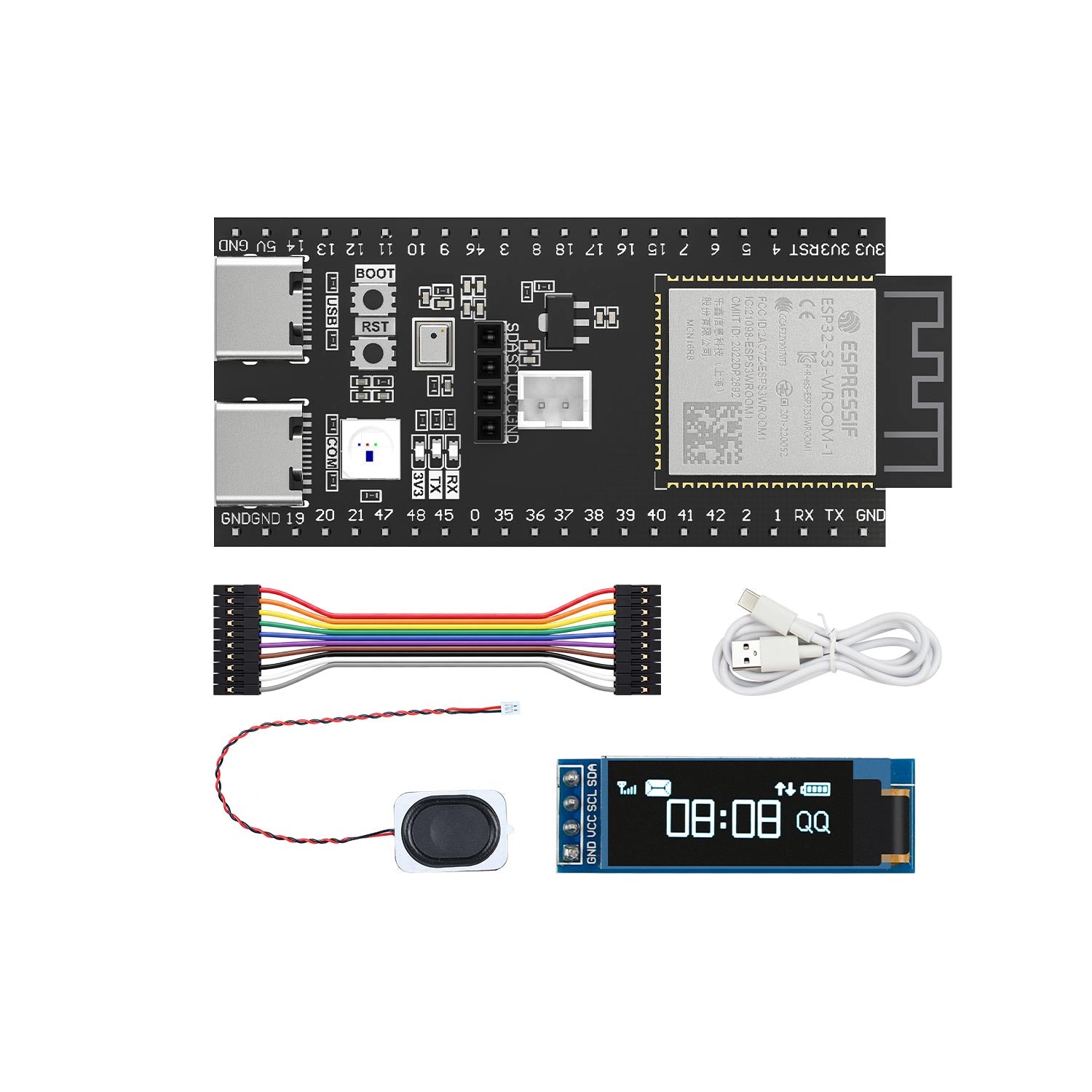 ESP32-S3 core board 16MB Flash 8MB PSRAM built-in 2.4GHz WiFi Bluetooth LE