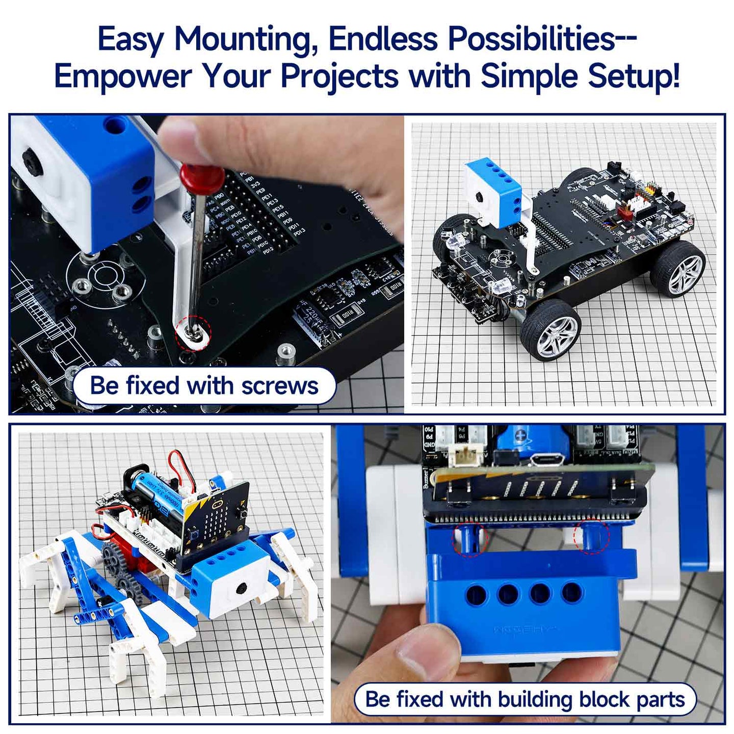 Module de vision AI pour caméra WiFi ESP32-S3 (PTZ 2DOF en option)