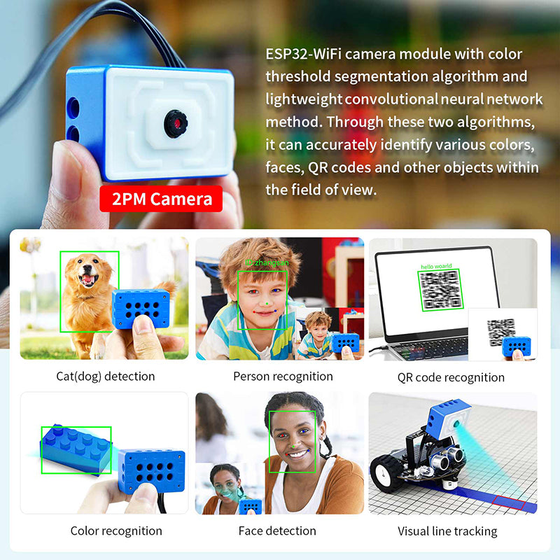 Module de vision AI pour caméra WiFi ESP32-S3 (PTZ 2DOF en option)