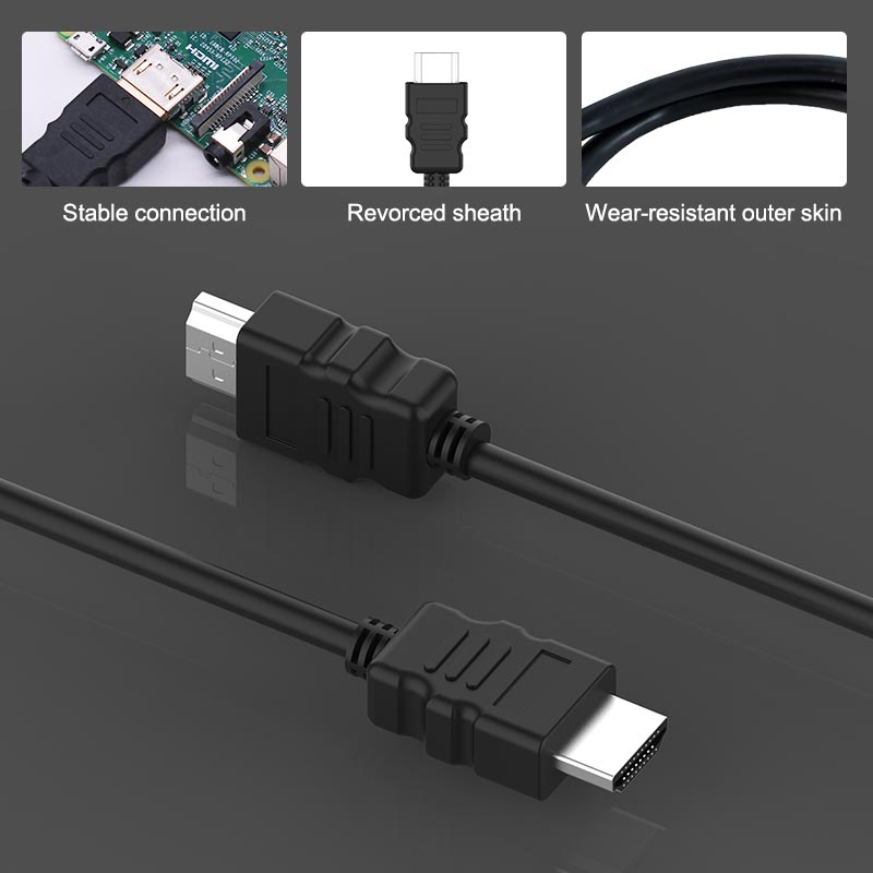 Double HDMI cable for Jetson/Raspberry Pi 3B+/3B/2B/RDK series