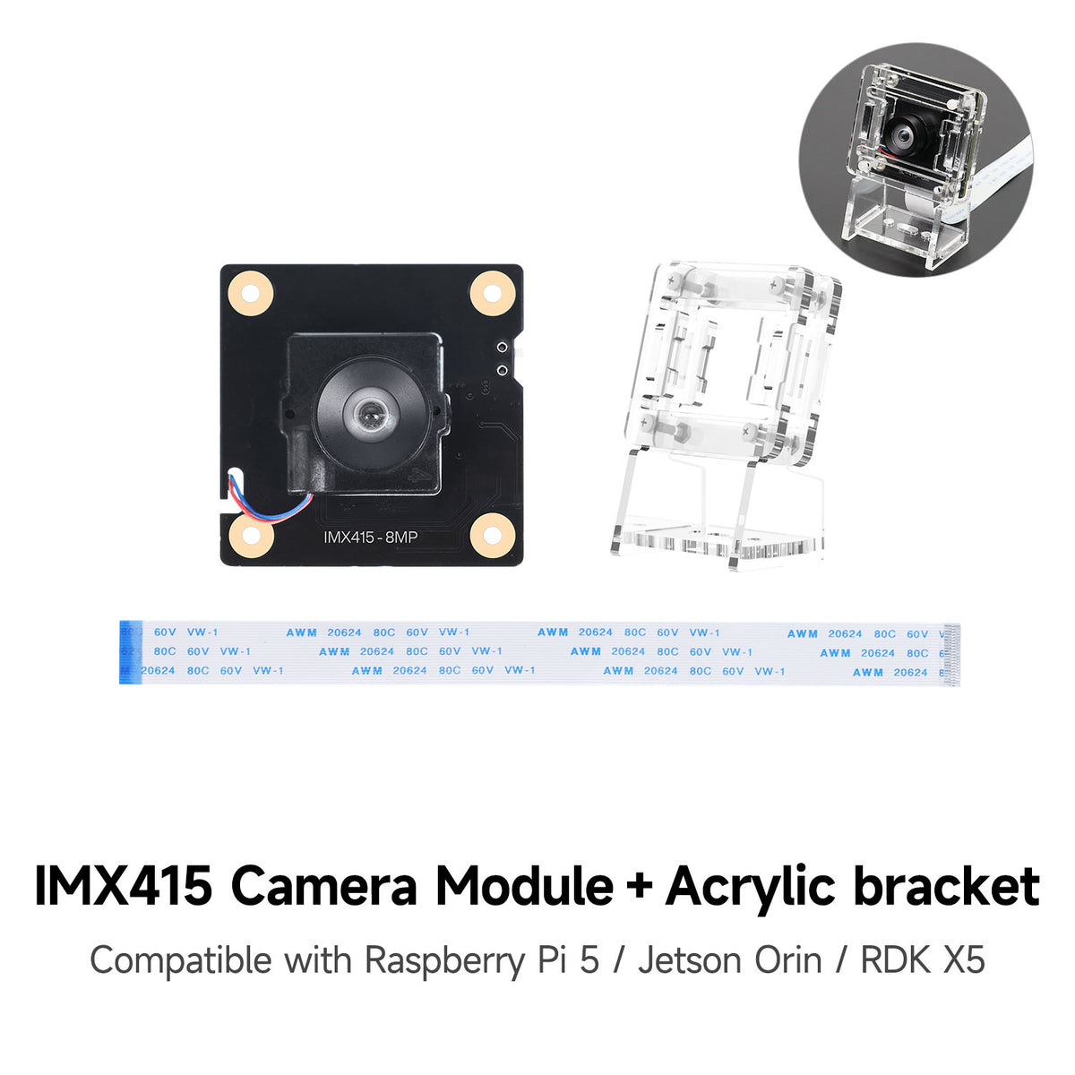 IMX415 8MP camera 95° FOV, built-in IR-CUT Filter&MIPI CSI-2 Interface for RPi 5/Jetson Orin/RDK X5