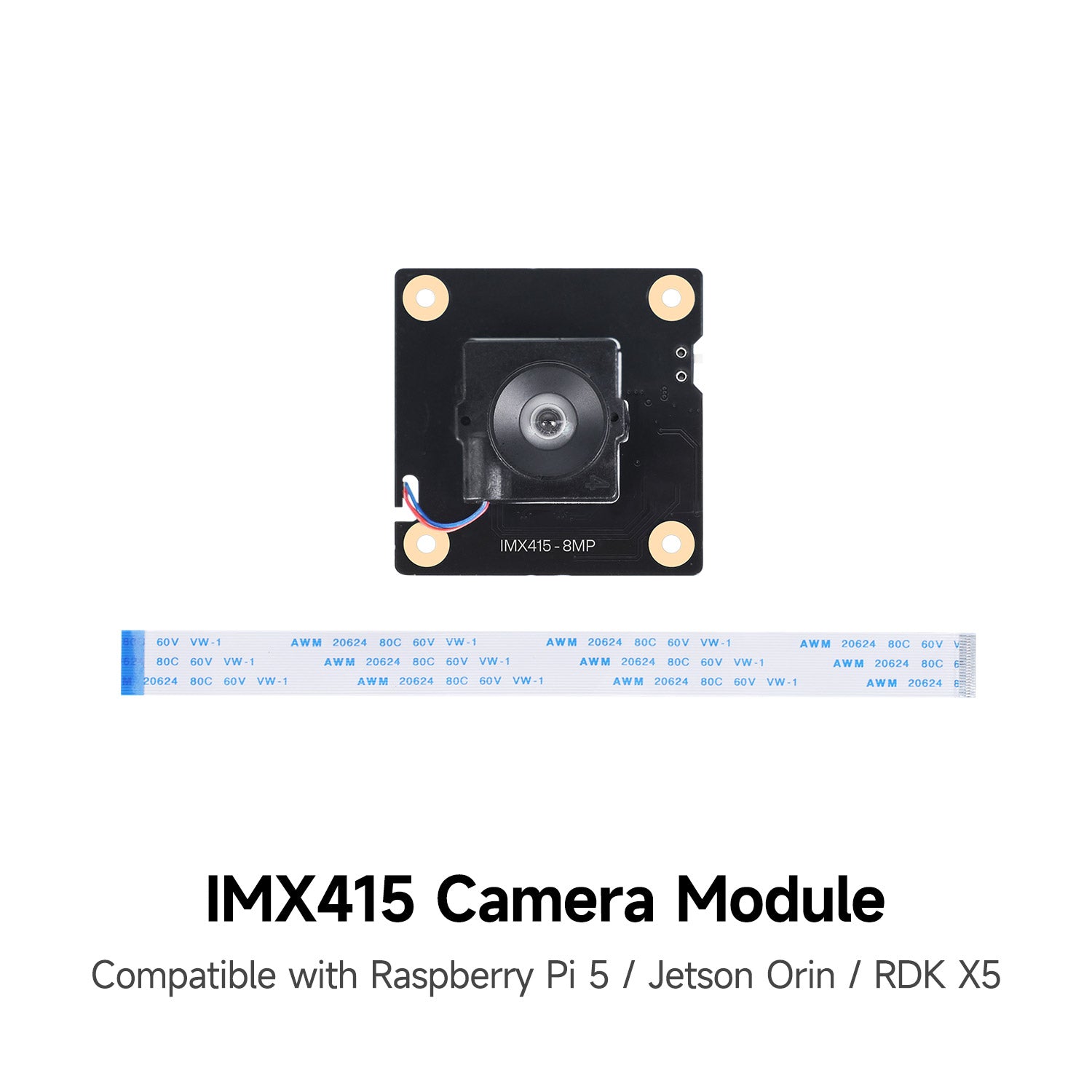 IMX415 8MP camera 95° FOV, built-in IR-CUT Filter&MIPI CSI-2 Interface for RPi 5/Jetson Orin/RDK X5