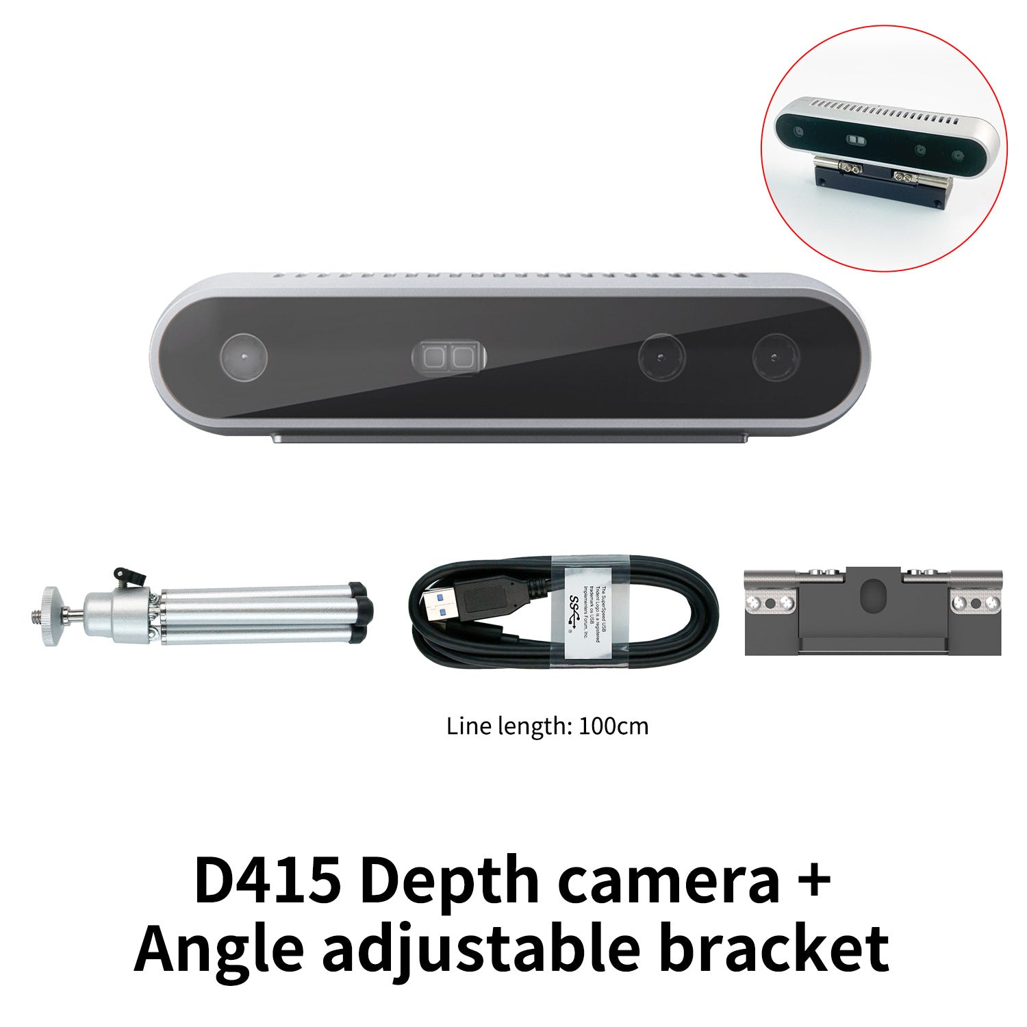 Caméra de profondeur Intel RealSense D435i D455 D435 D415